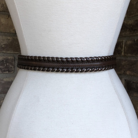 Vintage Belt Western Leather Brown XS - Picture 3 of 14